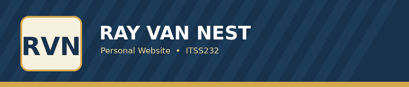 Ray Van Nest personal website header